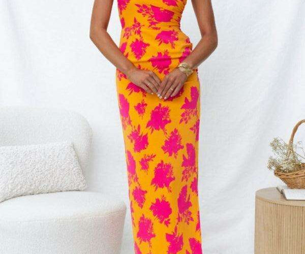 black maxi dresses casual Miss Circle Women's Raelyn Black and White Business Casual Maxi Dress