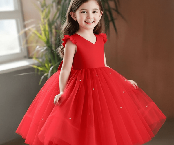Enchanting Red Tutu Dress for Girls: Perfect for Festive Celebrations