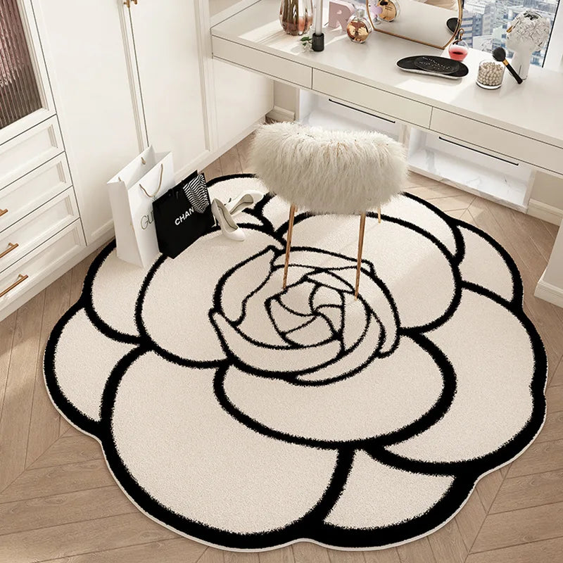 Floral Elegance Plush Carpet - Soft & Stylish Home Decor Piece