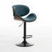 Elegant Leather Swivel Bar Stool - Stylish Seating for Home and Office