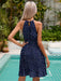 Elegant Summer Beach Halter Neck Dress with Pleated Detail