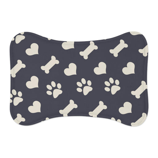 Paw-Friendly Personalized Pet Feeding Mats with Bone & Fish Shapes