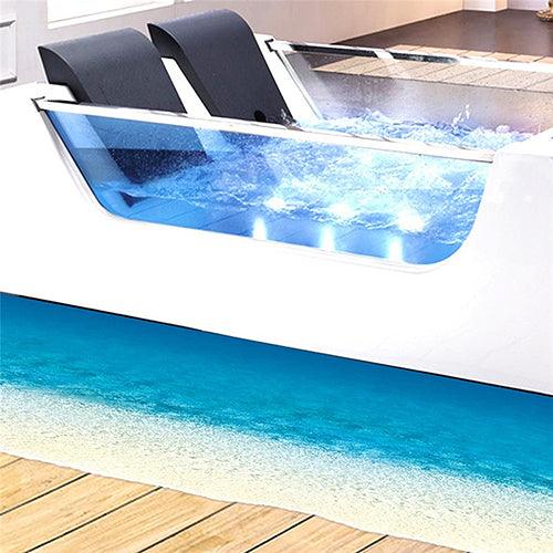 Summer Paradise with our Removable 3D Beach View Floor Sticker