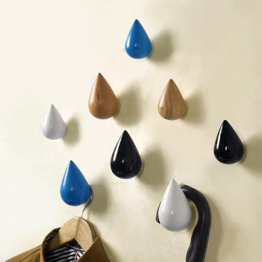 Wooden Water Drop Wall Mounted Bedroom Coat Hook Hanger