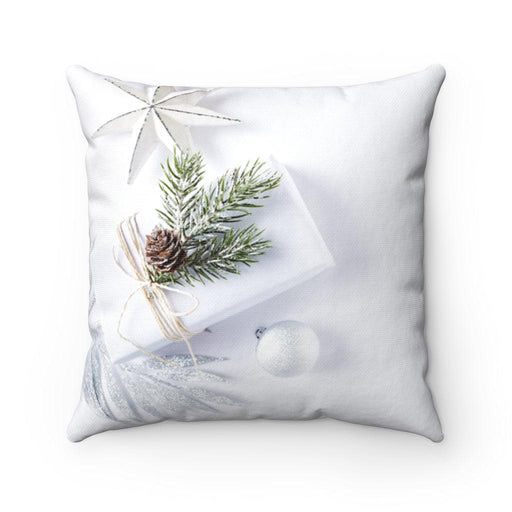 Joyeux Noel Happy White Christmas Cozy Traditional Holiday Double-sided Print and Reversible Decorative Cushion Cover