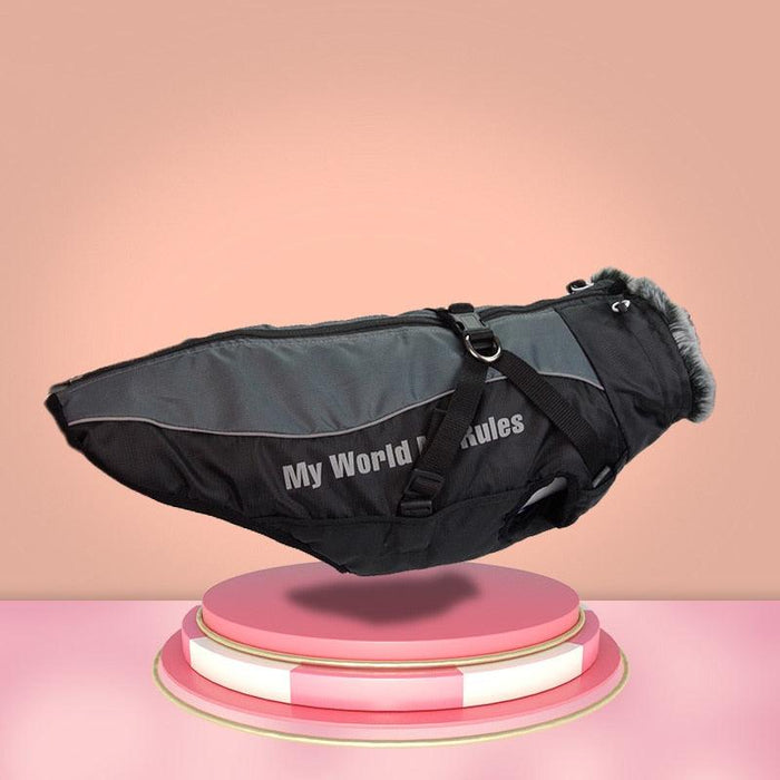 Water-Resistant Big Dog Jacket with Plush Fur-Lined Detail
