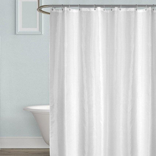 Refresh Your Bathroom Sanctuary with Water-Resistant White Shower Curtain Bundle - Assorted Sizes and Hanging Accessories Included