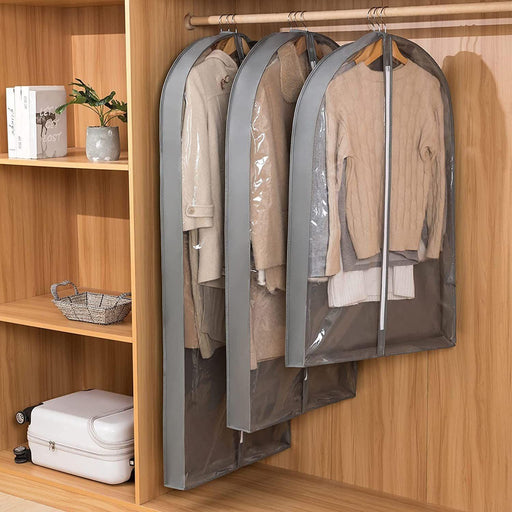 Premium 3D Clothes Dust Cover Wardrobe Garment Bags - Set of 5 Pieces