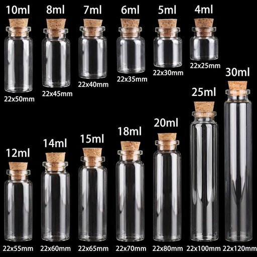 Elegant Glass Bottles Collection - Perfect for DIY Projects and Home Decor (10pcs)