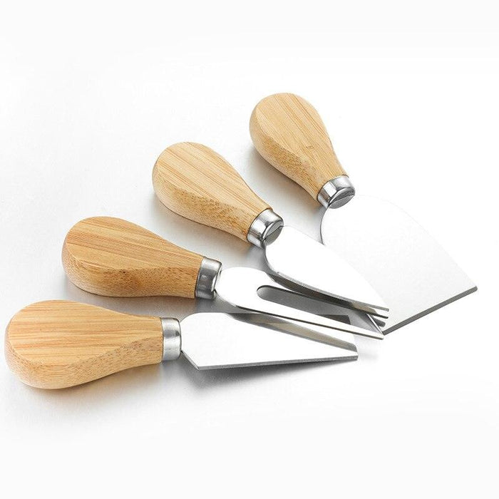 Cheese Knife Set with Wooden Handles | High-Quality Stainless Steel Slicer Bundle