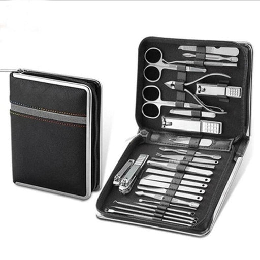 Stainless Steel Nail Clippers Set with Travel Case: Professional Manicure Kit