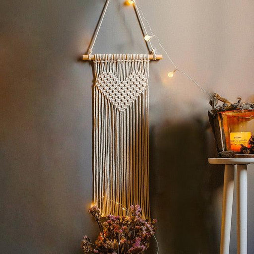 Embrace Serenity with the Nordic Star and Moon Macrame Dream Catcher