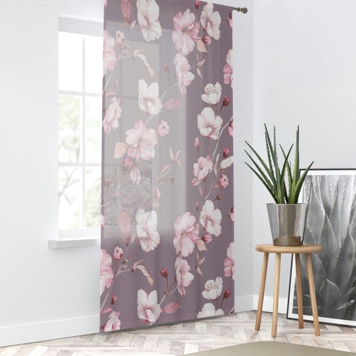 Customizable Floral Polyester Window Curtains by Maison d'Elite
