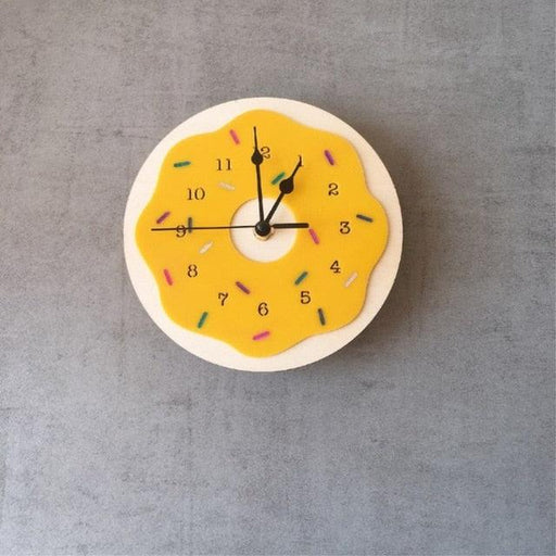 Nordic Donut Shaped Cartoon Kids' Room Wall Clock