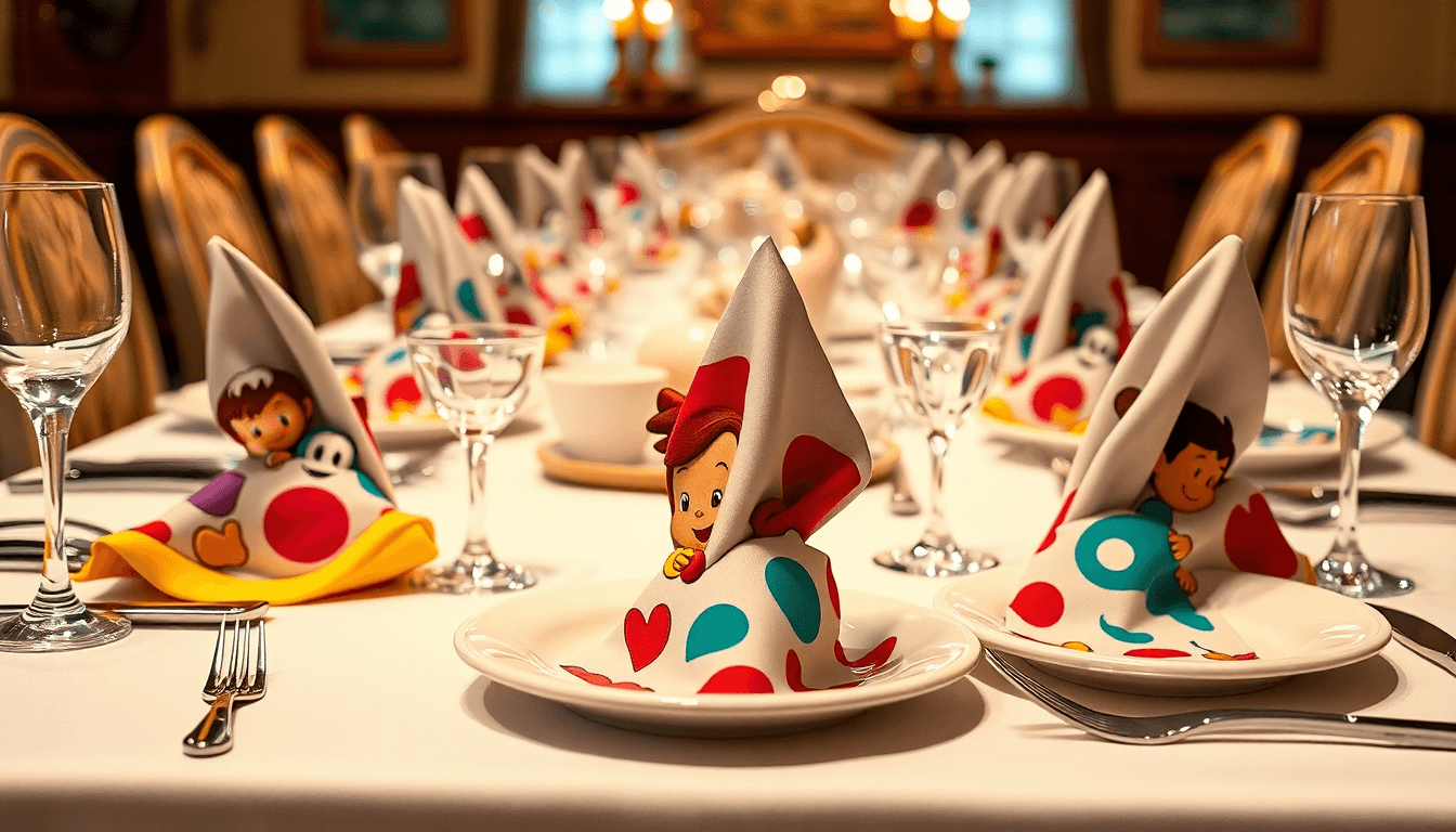 Peekaboo Cartoon Cloth Napkins