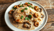 Creamy Parmesan Garlic Mushroom Chicken