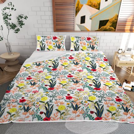 Peekaboo Studio Floral Quilt Set - 3 Pieces, Lightweight, All Season