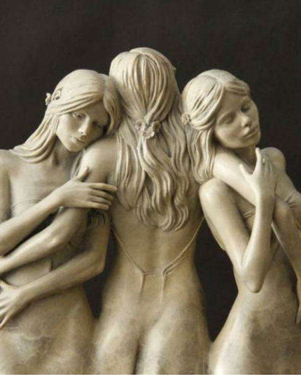 Trinity of Goddesses Resin Art - Captivating Decor for Home and Garden