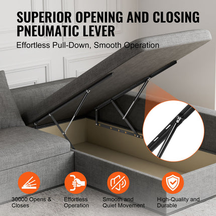 Peekaboo Studio Bed Lift Hardware - 59x71 In, 154 Lbs Load Capacity