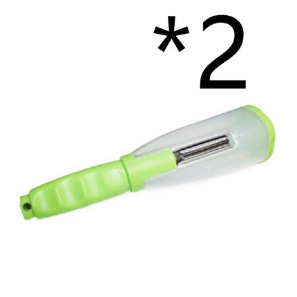 Grass Green Plastic And Stainless Steel Vegetable Fruit Peeler Knife