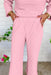 Cozy Pink Quilted Lounge Outfit with Pullover and Joggers