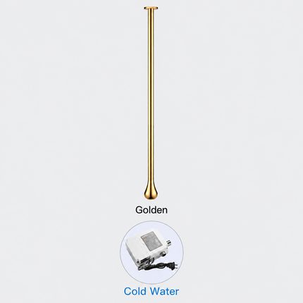 Ceiling-Mounted Sensor Bathroom Faucet - Solid Brass, Customizable Length