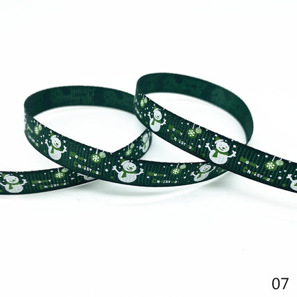 Peekaboo Studio Size 5 10mm Printed Grosgrain Christmas Ribbon - Durab