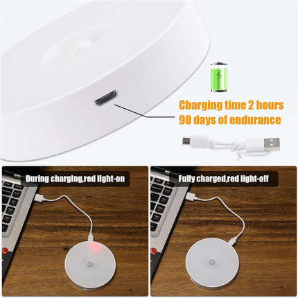 6 Pack Under Cabinet Lights Puck Lights 16 LEDs Wireless Motion Sensor