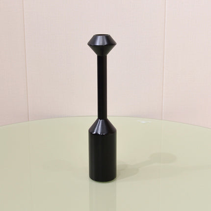 Wooden Candlestick Holder For Home Decor Black Or White Finish