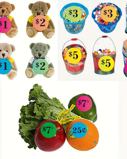 210-Pack Self-Adhesive Dollar Price Labels - 1-Inch Stickers for Hassle-Free Pricing at Garage Sales and Flea Markets