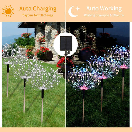 Peekaboo Studio 4 Pack Solar Garden Lights - 120 LED, Remote Control