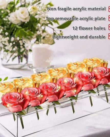 Sleek Transparent Acrylic Vase: Enhance Your Home Aesthetics