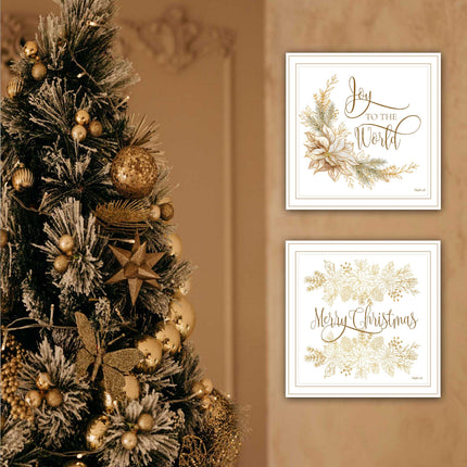Mollie B 2-Piece Merry Christmas Wall Art Set - Framed Decor Print