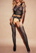 Floral Lace Suspender Bodystocking with a Seductive Twist