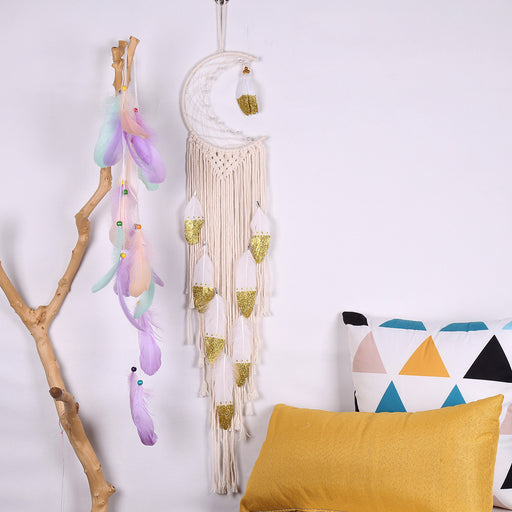 Handwoven Cotton Tassel Tapestry Wall Art for Elegant Living Spaces
