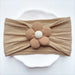 Flower-Embellished Nylon Hairband for Girls - Soft Elastic Turban Headwear for Newborns and Kids