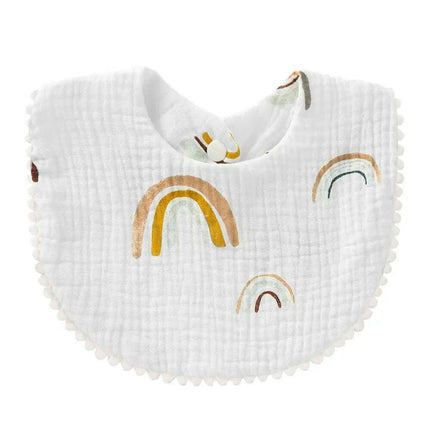 Soft Cotton Baby Bibs with Absorbent Lace - Perfect for Newborns and Toddlers