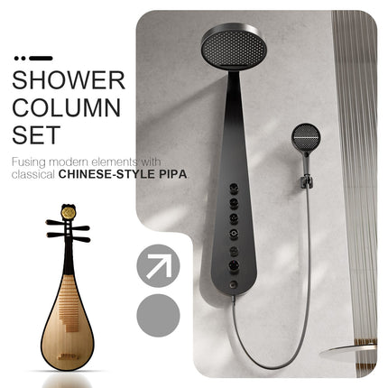 Multi-Function Pipa-Style Shower Faucet Set with High-Pressure