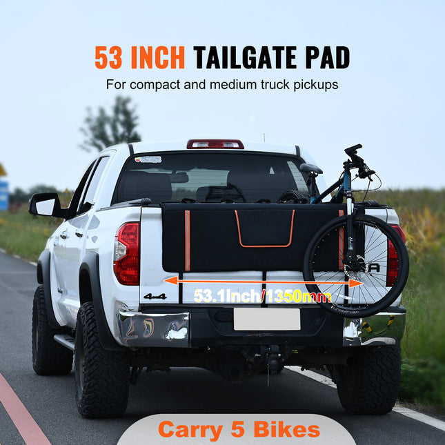 VEVOR 53" Tailgate Pad for 5 Bikes - Durable Pickup Truck Protector