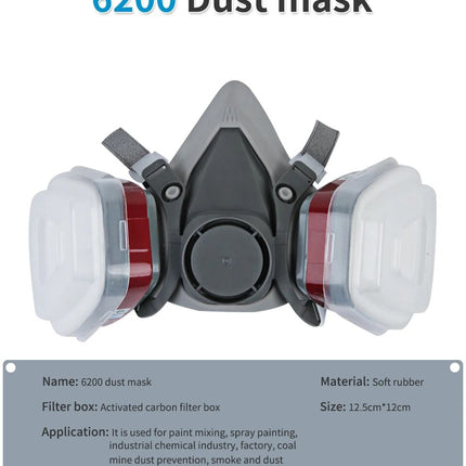 Peekaboo Studio Original 6200 Reusable Half Face Respirator with Fog-p