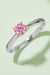 Eternal Love Lab Grown Diamond Solitaire Ring in Platinum-Plated Sterling Silver - Exquisite Symbol of Enduring Romance
