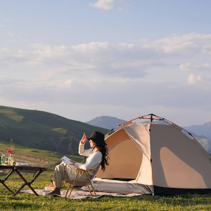 AliKopy Quick-Open 4-Person Camping Tent with UV Protection & Waterpro