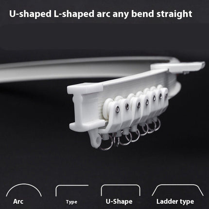Curtain Track Hook Curved Rail Punching Fixed