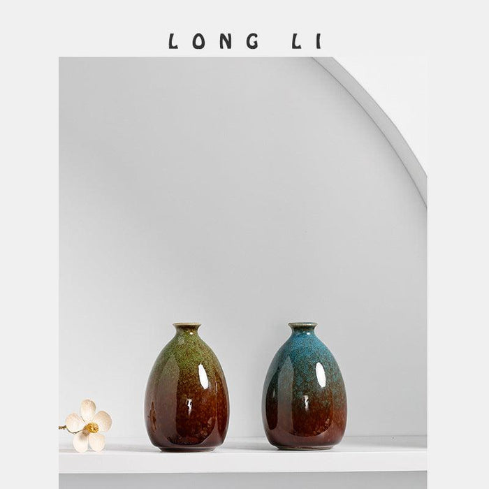 Opulent Monochrome Glazed Porcelain Vase for Elegant Home Decor