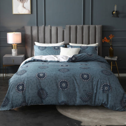 Peekaboo Studio Geometric Floral Quilt Cover & Pillowcase Set, Soft Fa