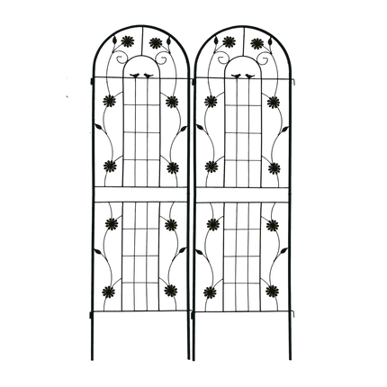 Room & Decor 2-Pack Rustproof Metal Garden Trellis 71" for Climbing Pl