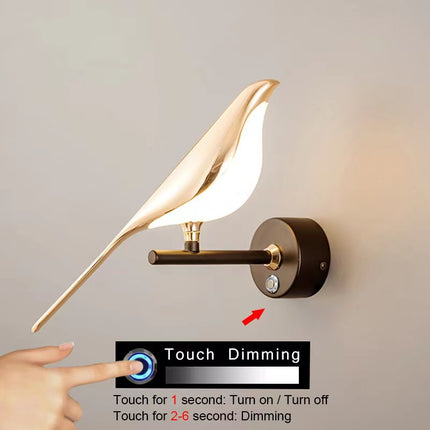 Peekaboo Studio Golden Bird LED Wall Lights - Creative Sconces for Liv