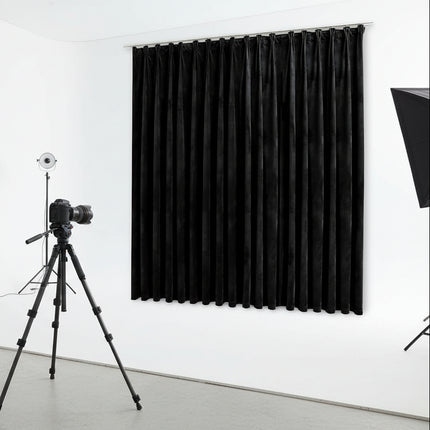 blackout curtain with hooks, velvet; blackout curtain with