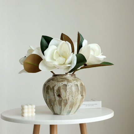 Peekaboo Studio High-End Laminated Large Magnolia Plastic Flower