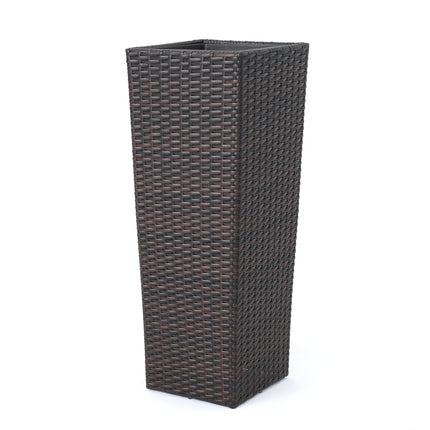 Room & Decor Brown Rattan Flower Pot - Durable, Eco-Friendly Design